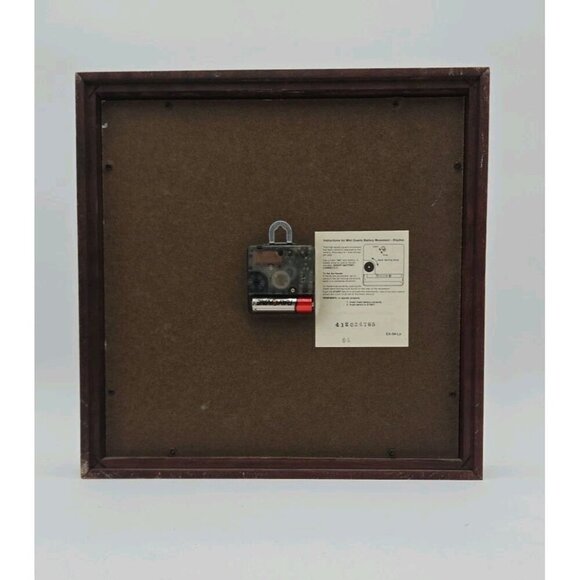 Ethan Allen Wooden Clock Brass Accents Roman Numerals Quartz Made In USA - Picture 8 of 16